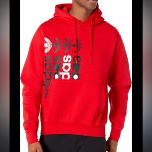 Adidas Red Sweatshirt Classic Athletic Style
